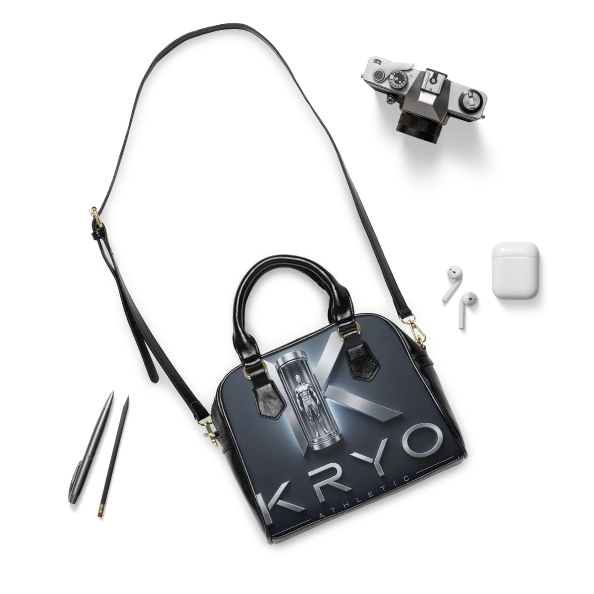 KRYO Sci‑Fi Shoulder Handbag – Futuristic Cryo Chamber Design