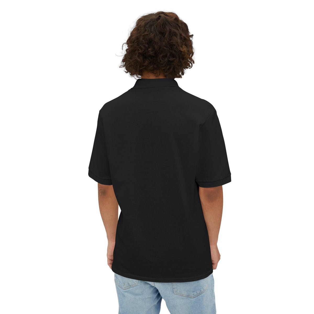 Men's Black Polo Shirt with Small KRYO Logo — Breathable Piqué Work & Golf Shirt