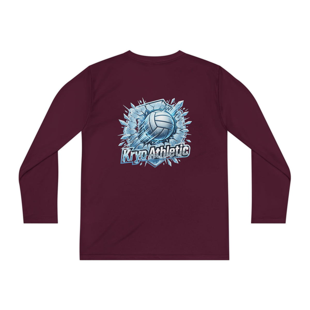 Kryo Youth Volleyball Long Sleeve Tee — 'Play. Athlete' Graphic