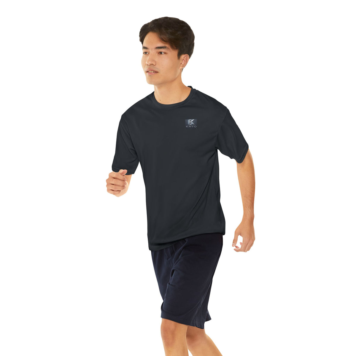 Skeleton Holding Basketball Performance Tee — Men's Athletic Shirt