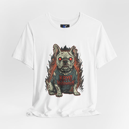 KRYO Halloween Zombie Dog T-Shirt — Creepy French Bulldog Graphic Tee
