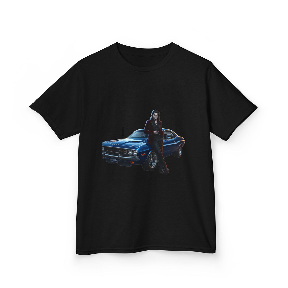 Kids Tee — Girl Racing Car Graphic Shirt for Young Automotive Fans