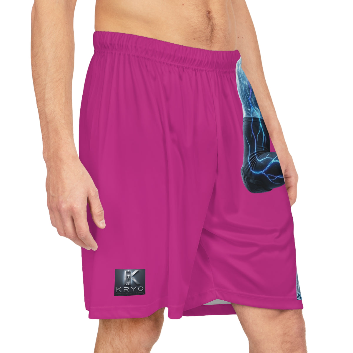 Kryo Frozen Veins Basketball Shorts — AOP Pink Player Graphic