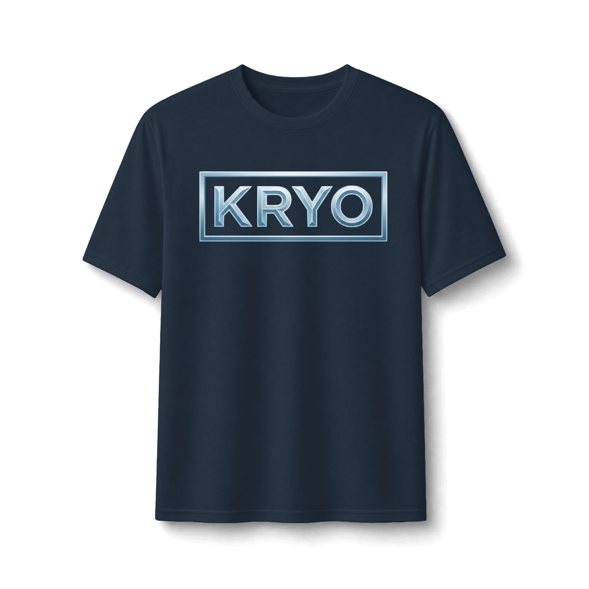 KRYO Blue Logo Performance Tee — Lightweight Athletic Shirt with Frosted Logo