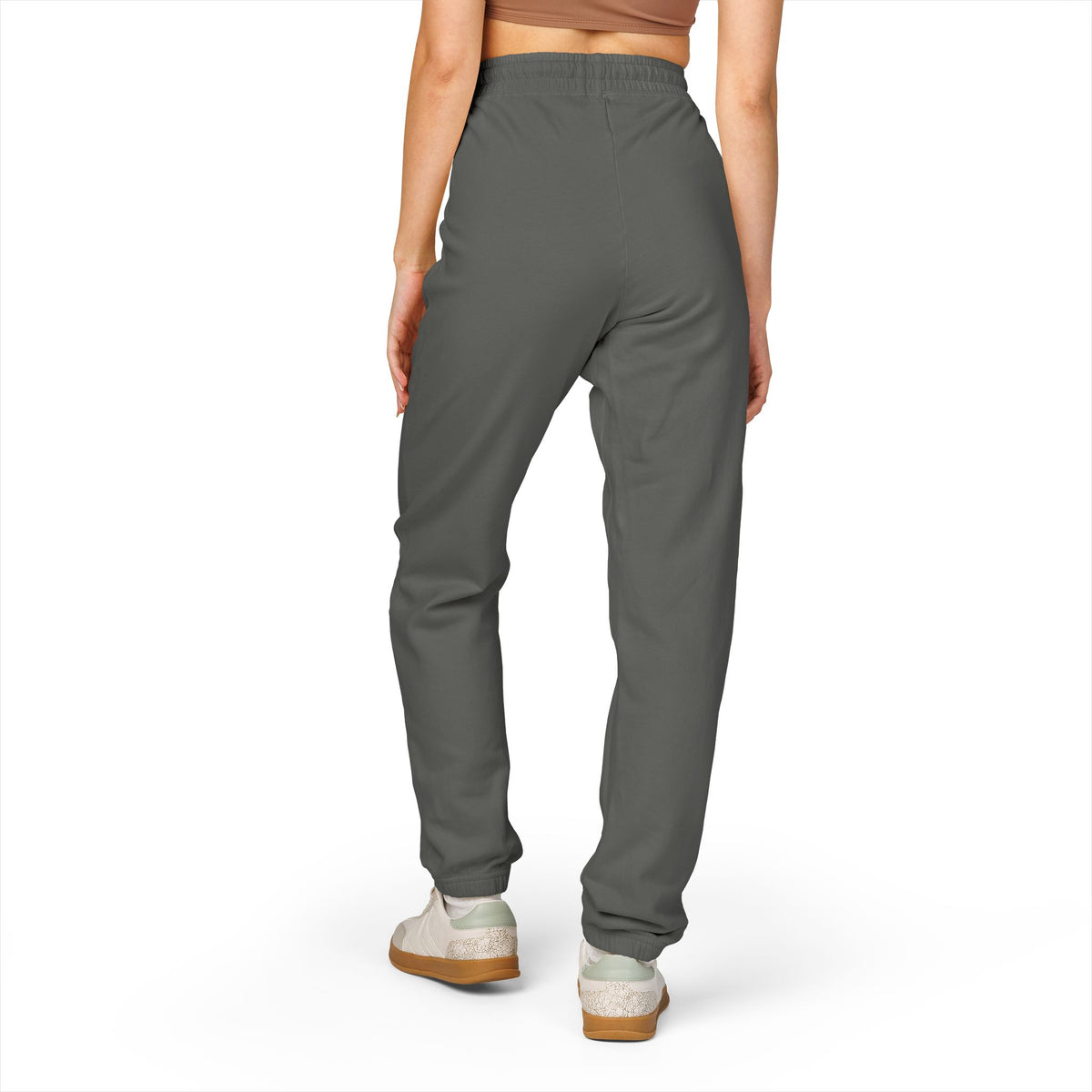 Kryo Graphic Patch Sweatpants — Relaxed Fleece Joggers with Blue Patch Art