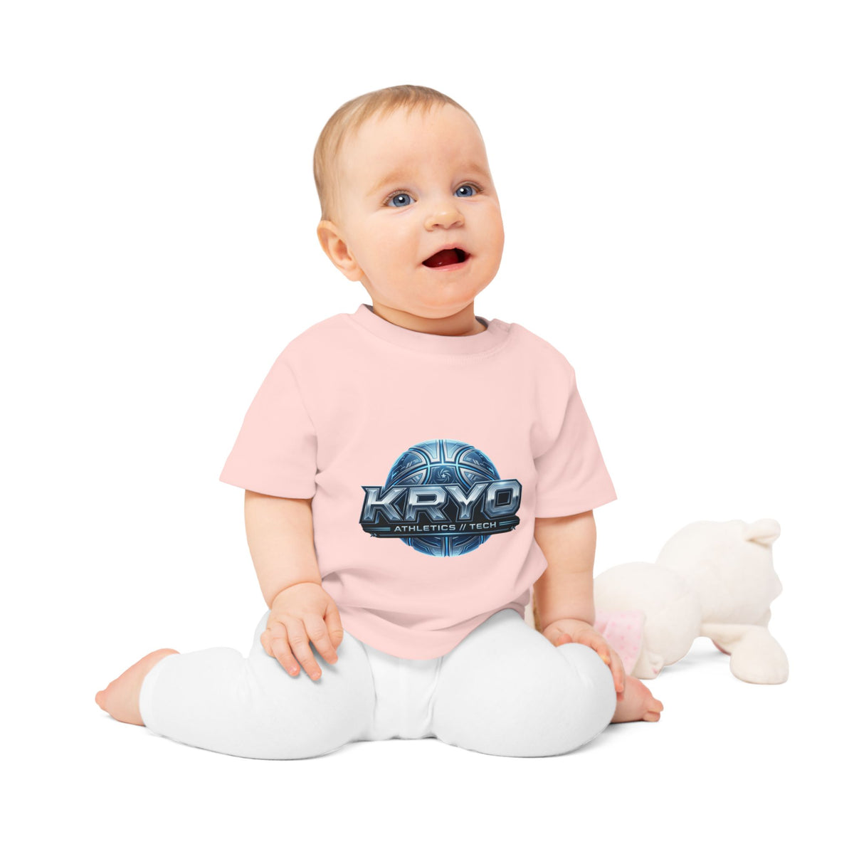 Baby T-Shirt — Kryo Athletics & Tech Logo Tee (Futuristic Sports Design)