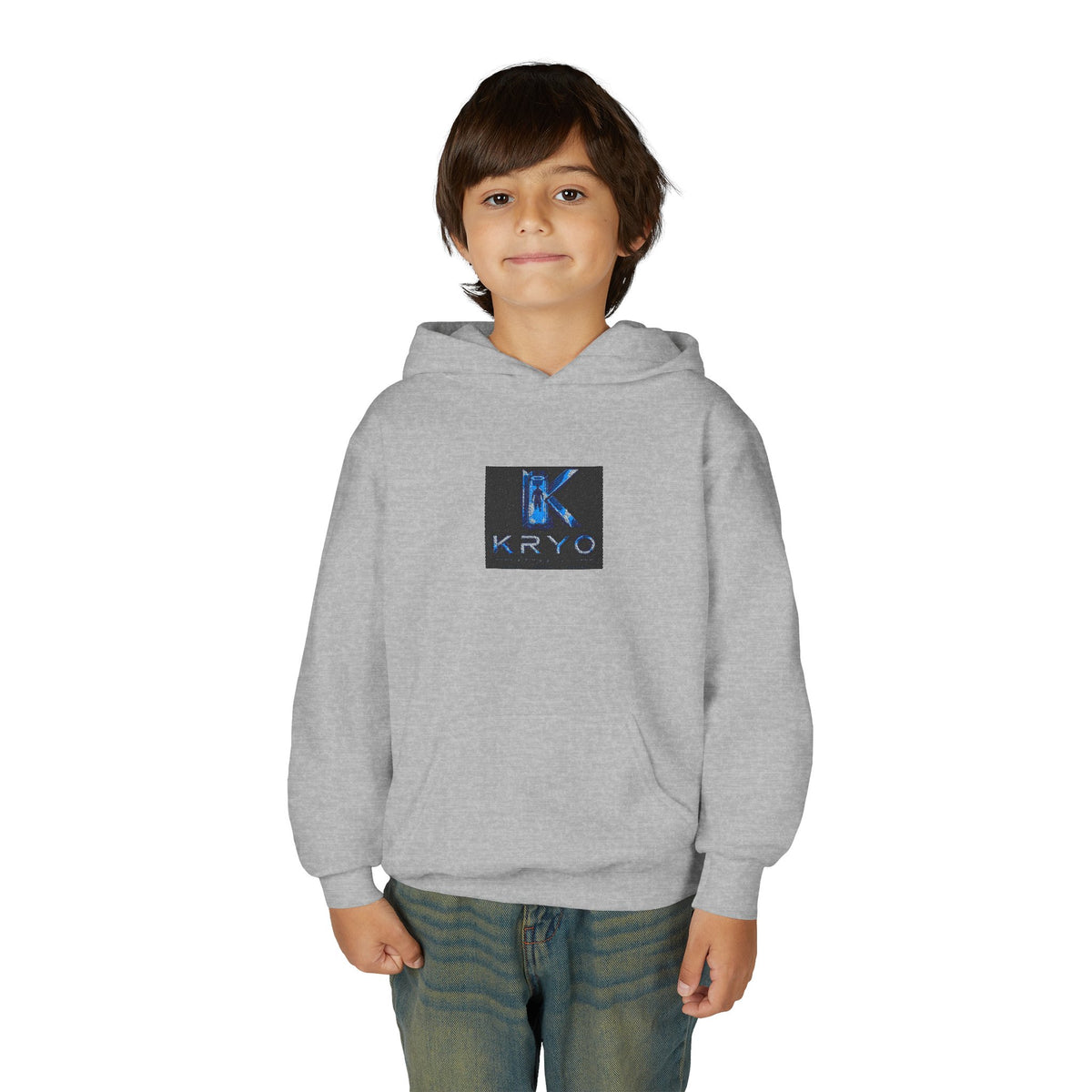 Youth Hoodie with KRYO Blue Logo — Cool Gamer Streetwear