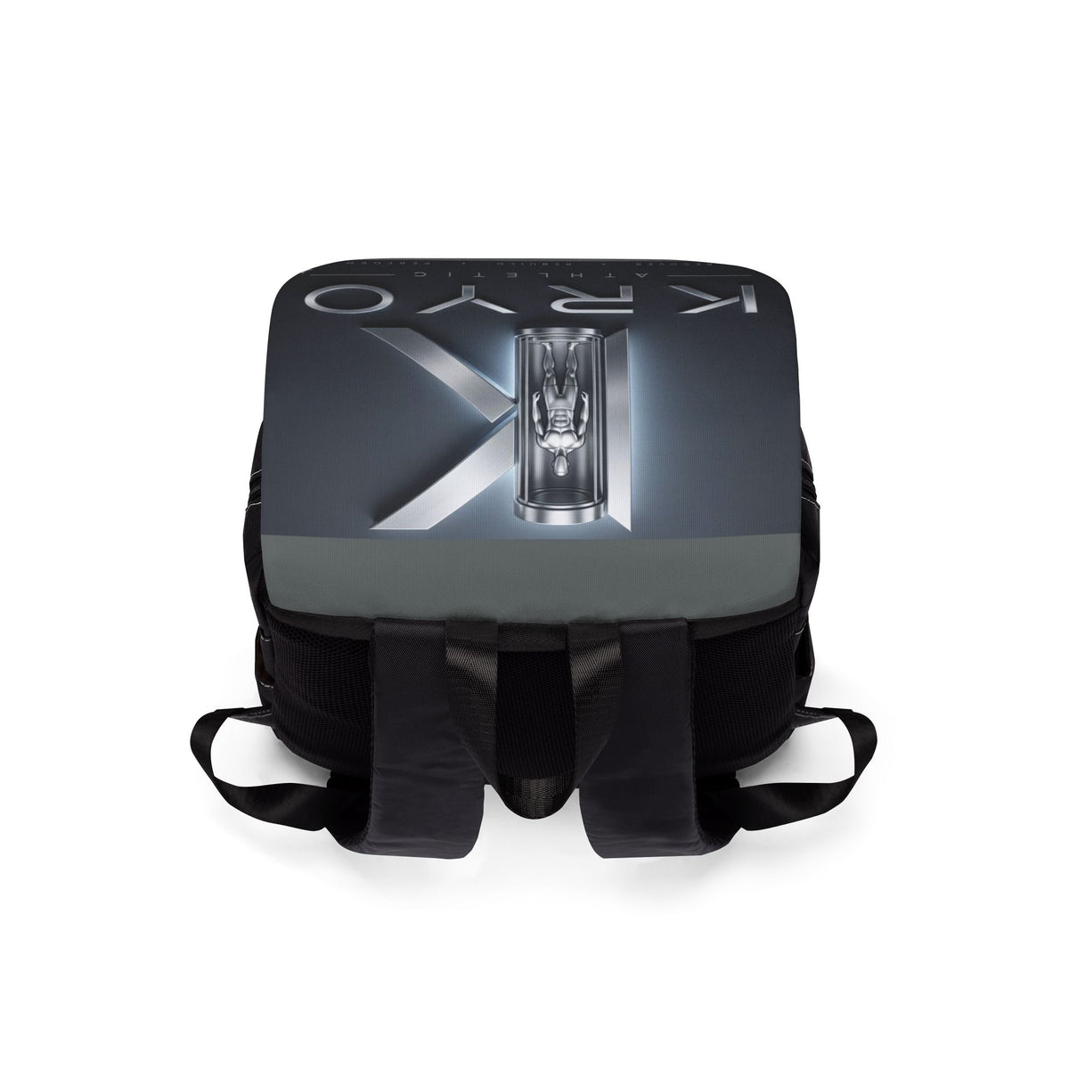 KRYO Athletic Logo Backpack — Cryogenic Futuristic Casual Daypack