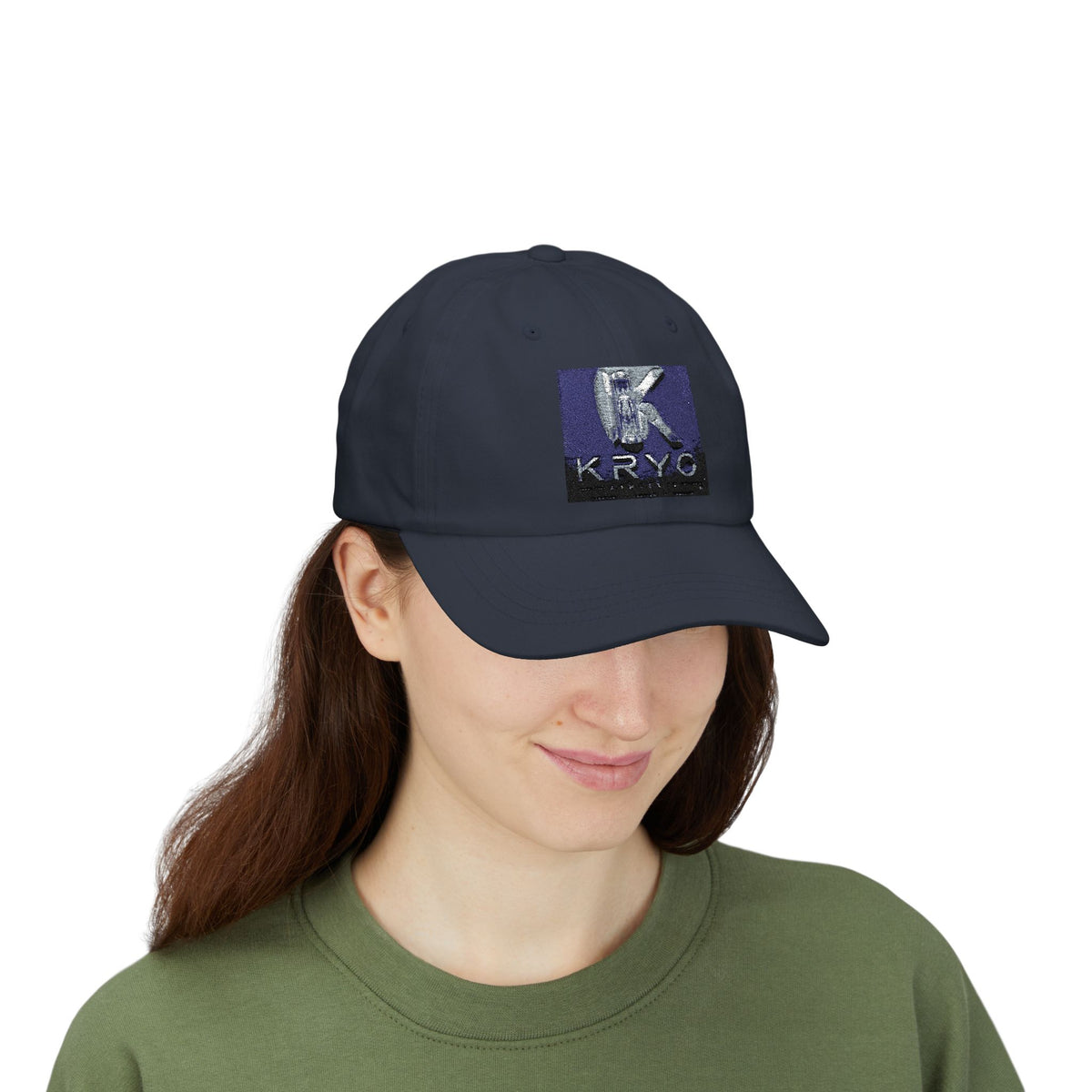 KRYO Logo Dad Cap - Embroidered White Baseball Hat
