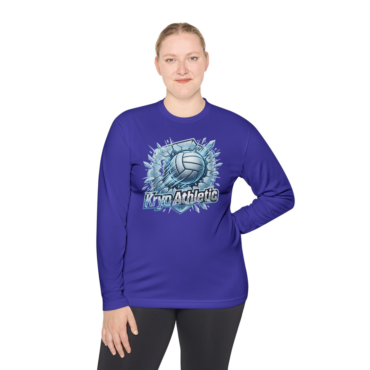 Volleyball Athlete Long Sleeve Tee — ‘Kyn Athletic’ Ice Burst Design