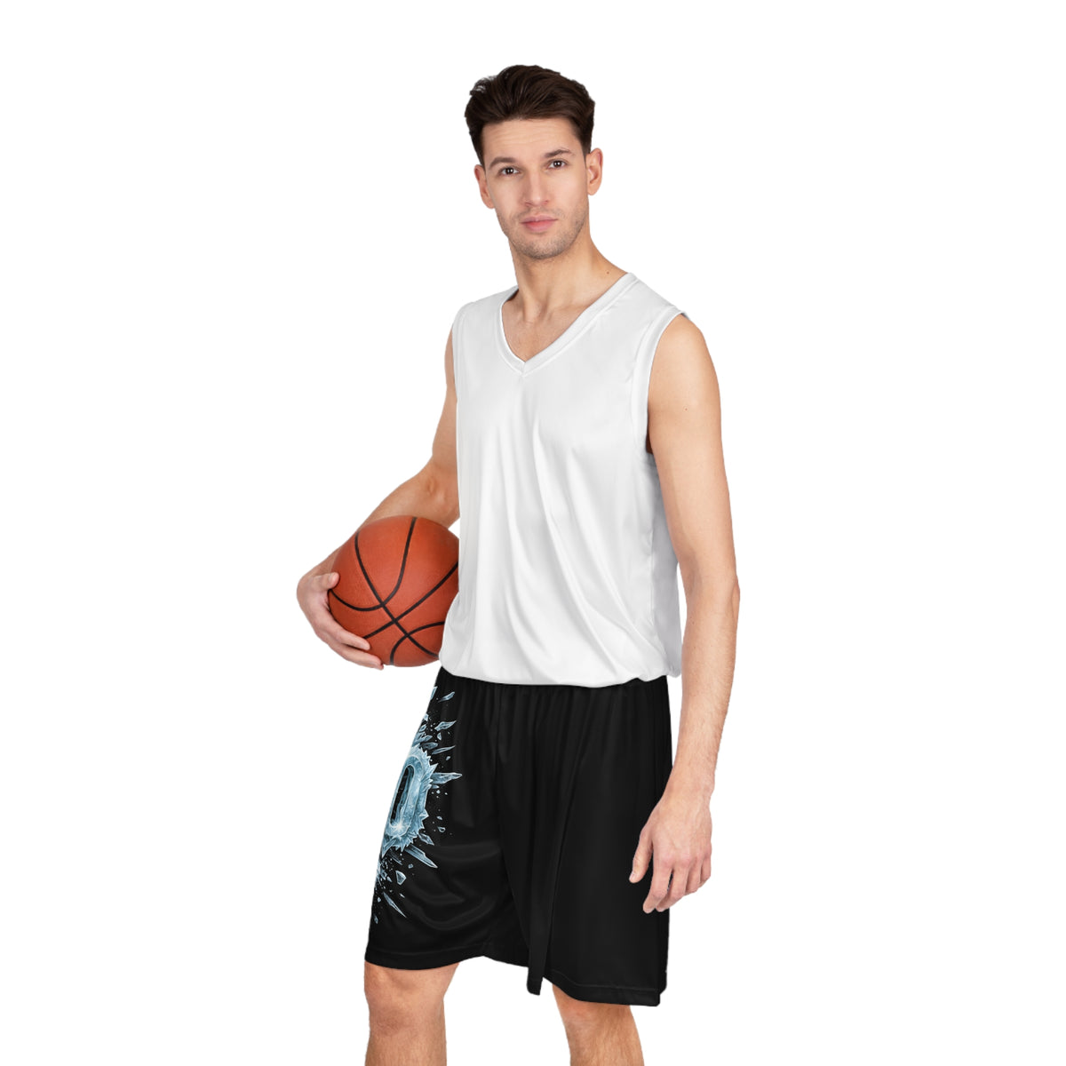 Ice Shard Basketball Shorts — KRYO Frozen Graphic Athletic Shorts