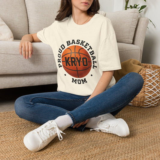 Proud Basketball Mom T-Shirt — Custom Name (KRYO) Basketball Tee