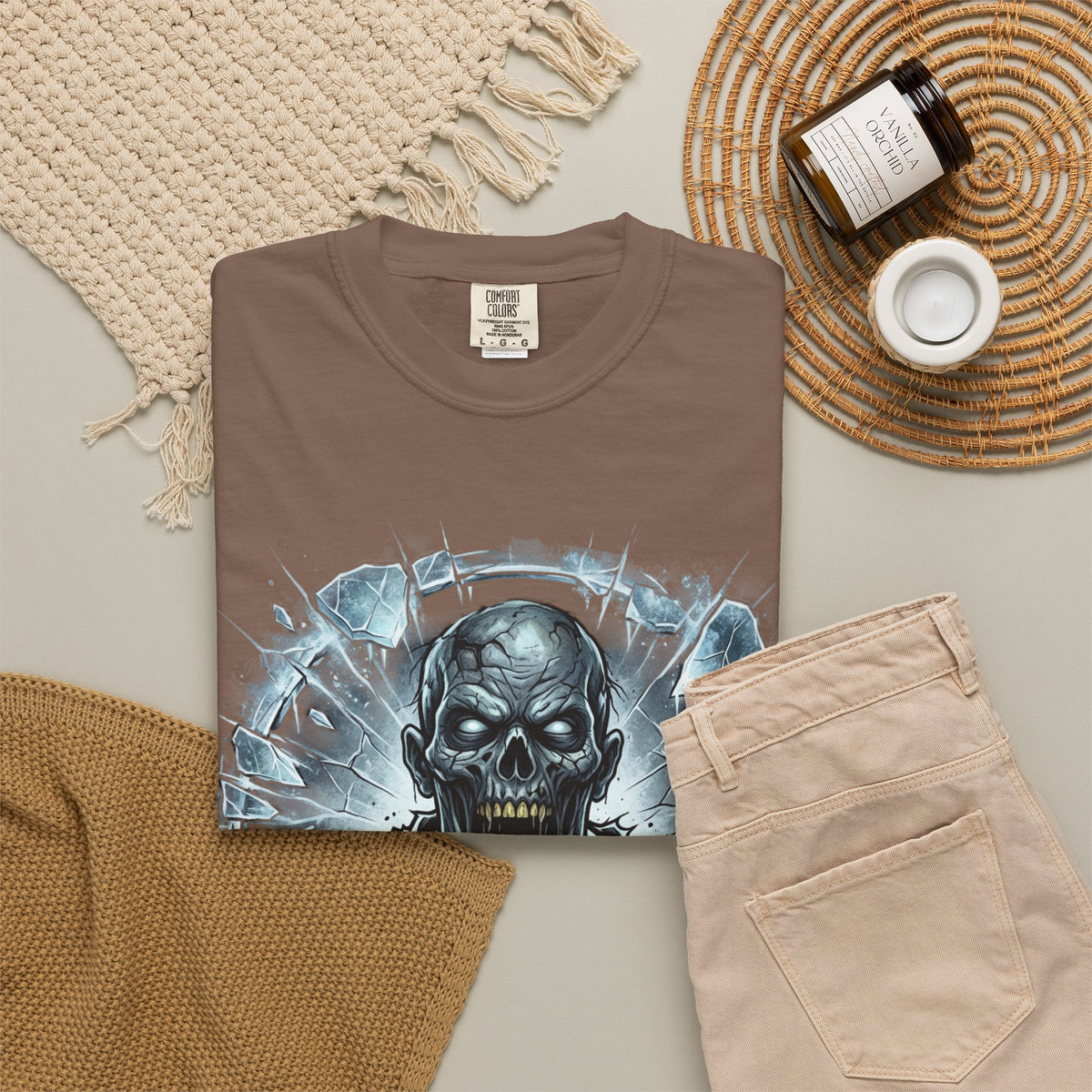KRYO Skull Graphic T-Shirt — Horror Zombie Illustration Tee