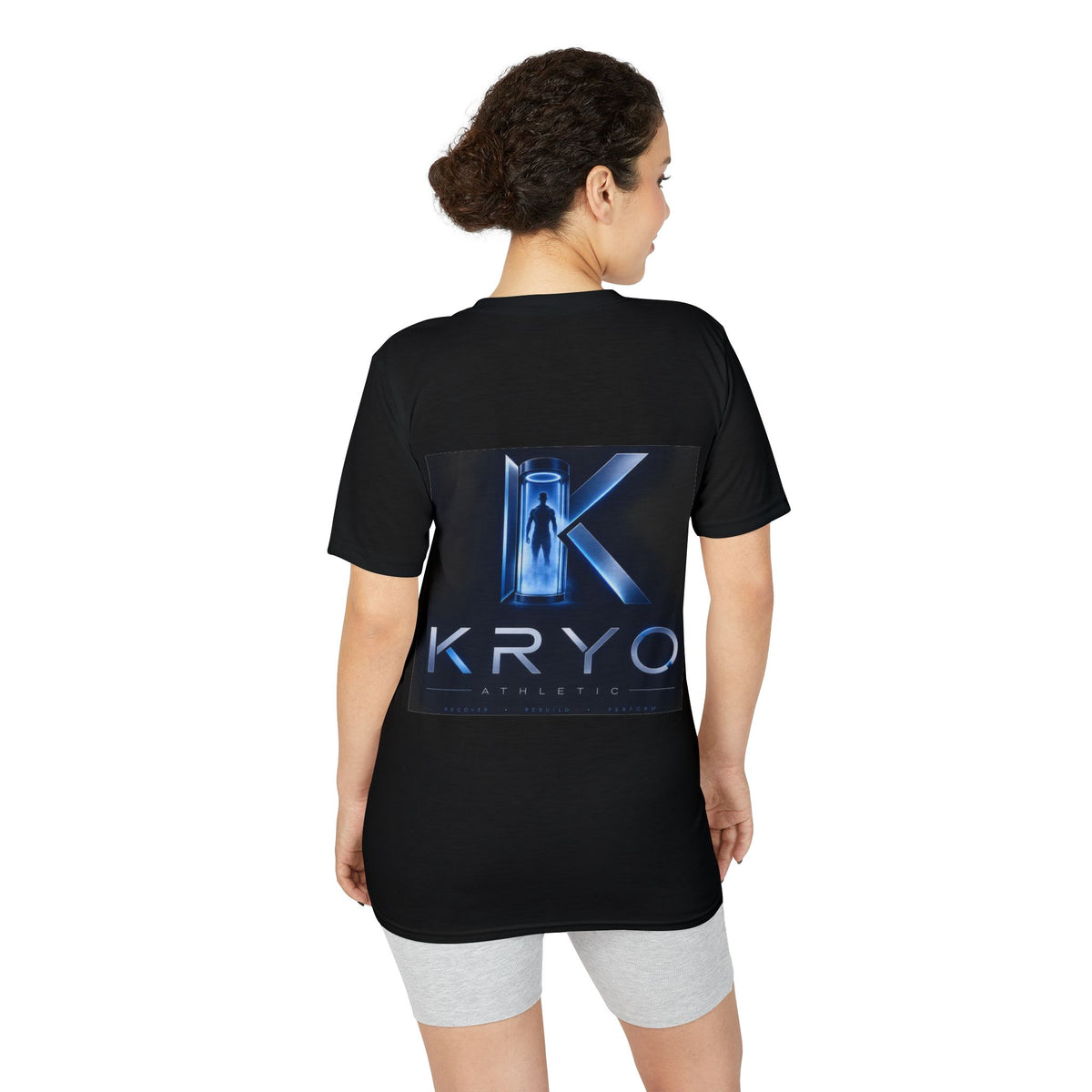 KRYO Logo Performance T‑Shirt — Futuristic Cryo Tech Graphic Tee