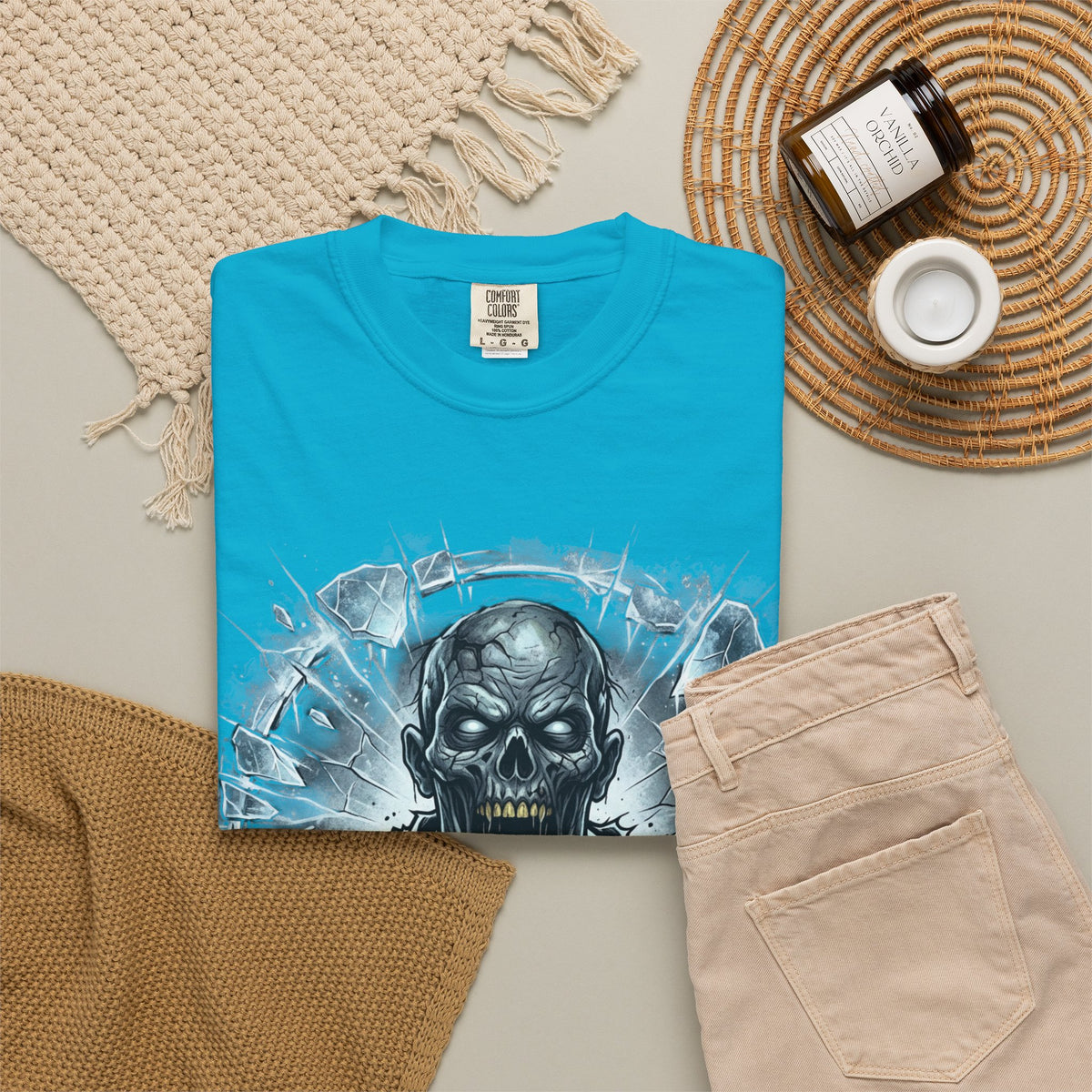 KRYO Skull Graphic T-Shirt — Horror Zombie Illustration Tee