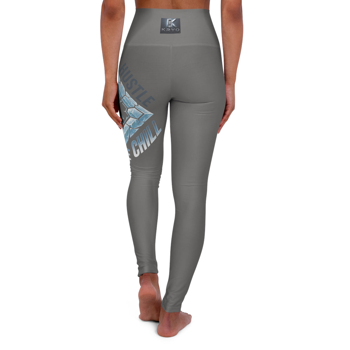 Kryo High-Waisted Yoga Leggings — 'Hustle & Chill' Ice Cube Graphic