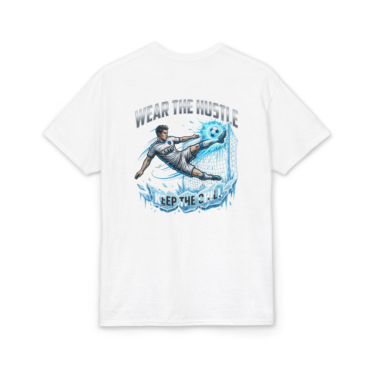 Kryo Soccer Wear The Hustle Soccer T-Shirt — "Keep The Goal" Motivational Graphic Tee