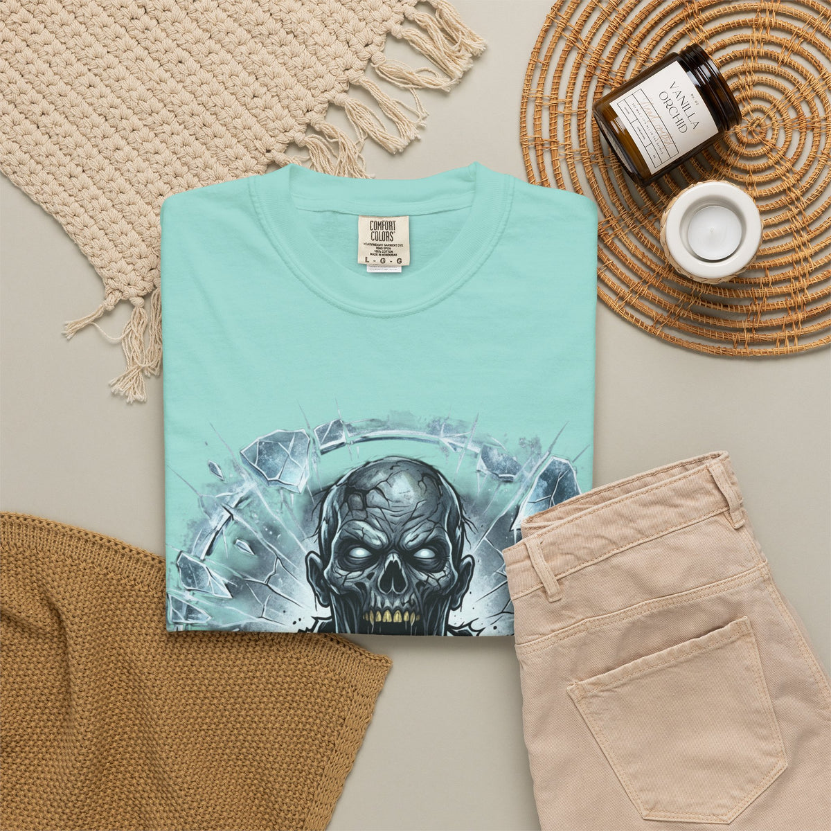 KRYO Skull Graphic T-Shirt — Horror Zombie Illustration Tee
