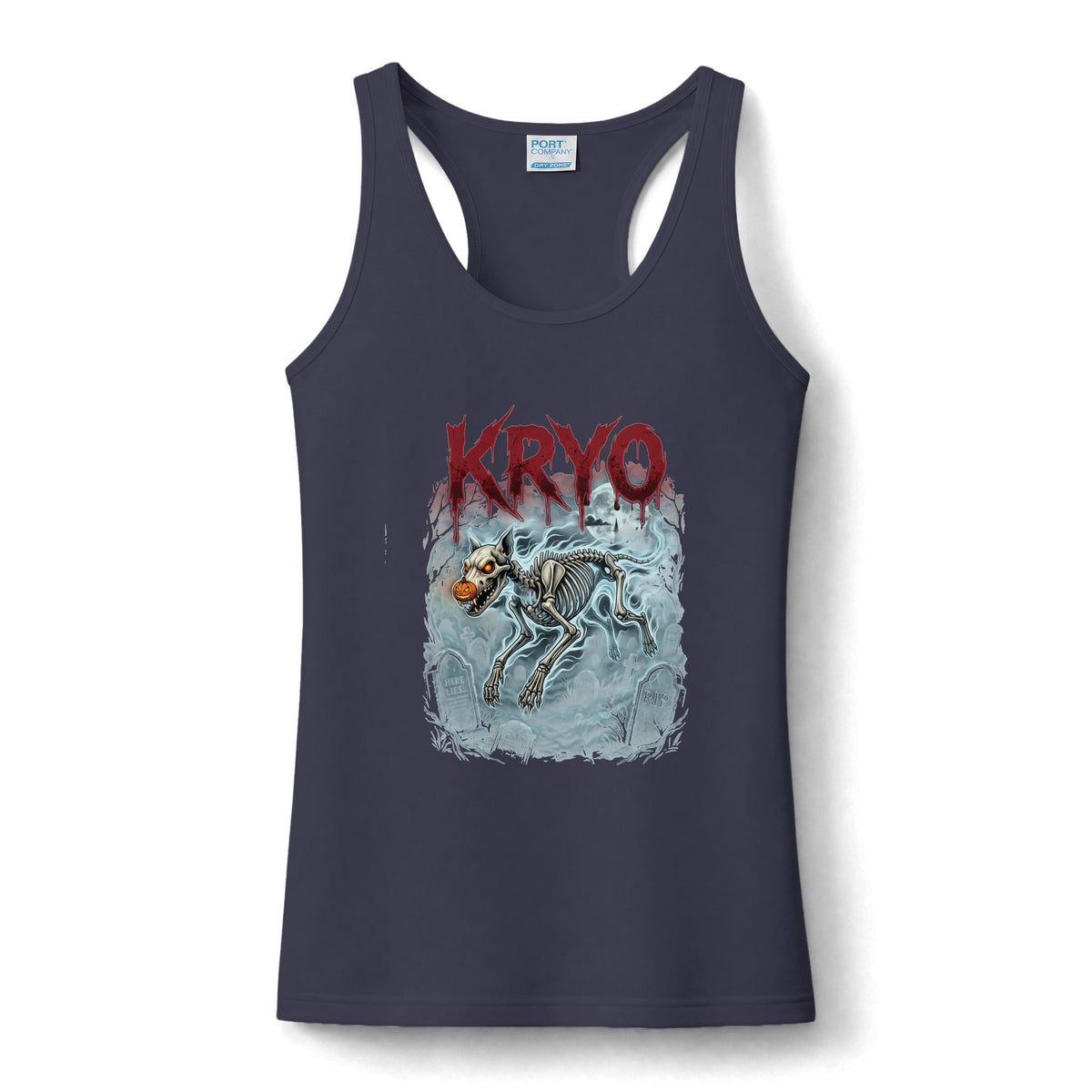 Kryo Skeleton Horse Tank Top — Women’s Gothic Metal Graphic Performance Tank