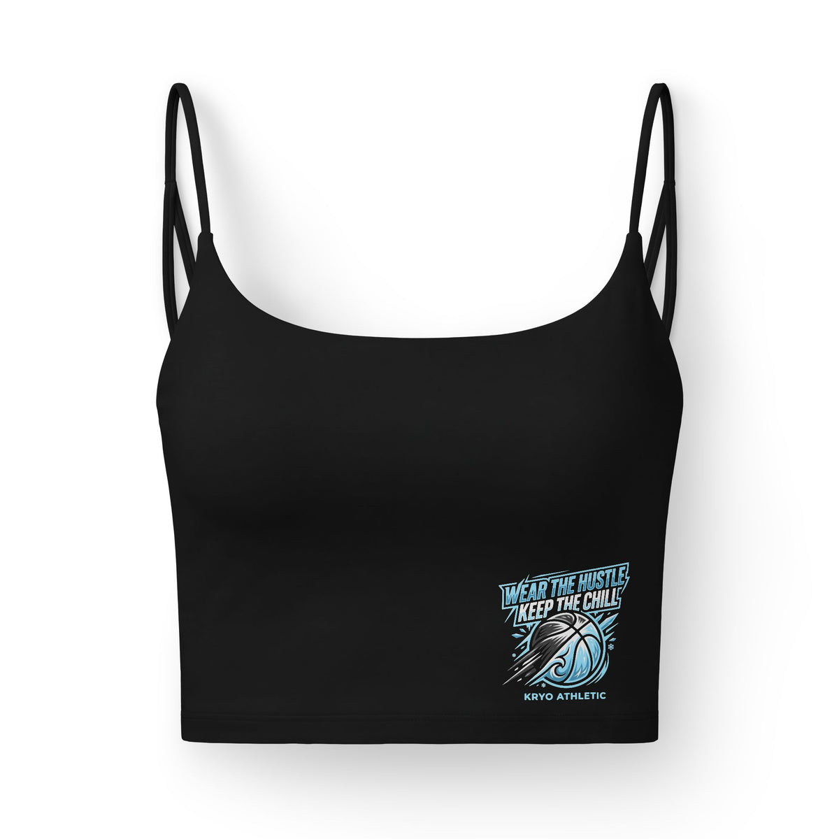 Wave Rider Luxe Bra —Kryo Basketball Graphic Crop Top