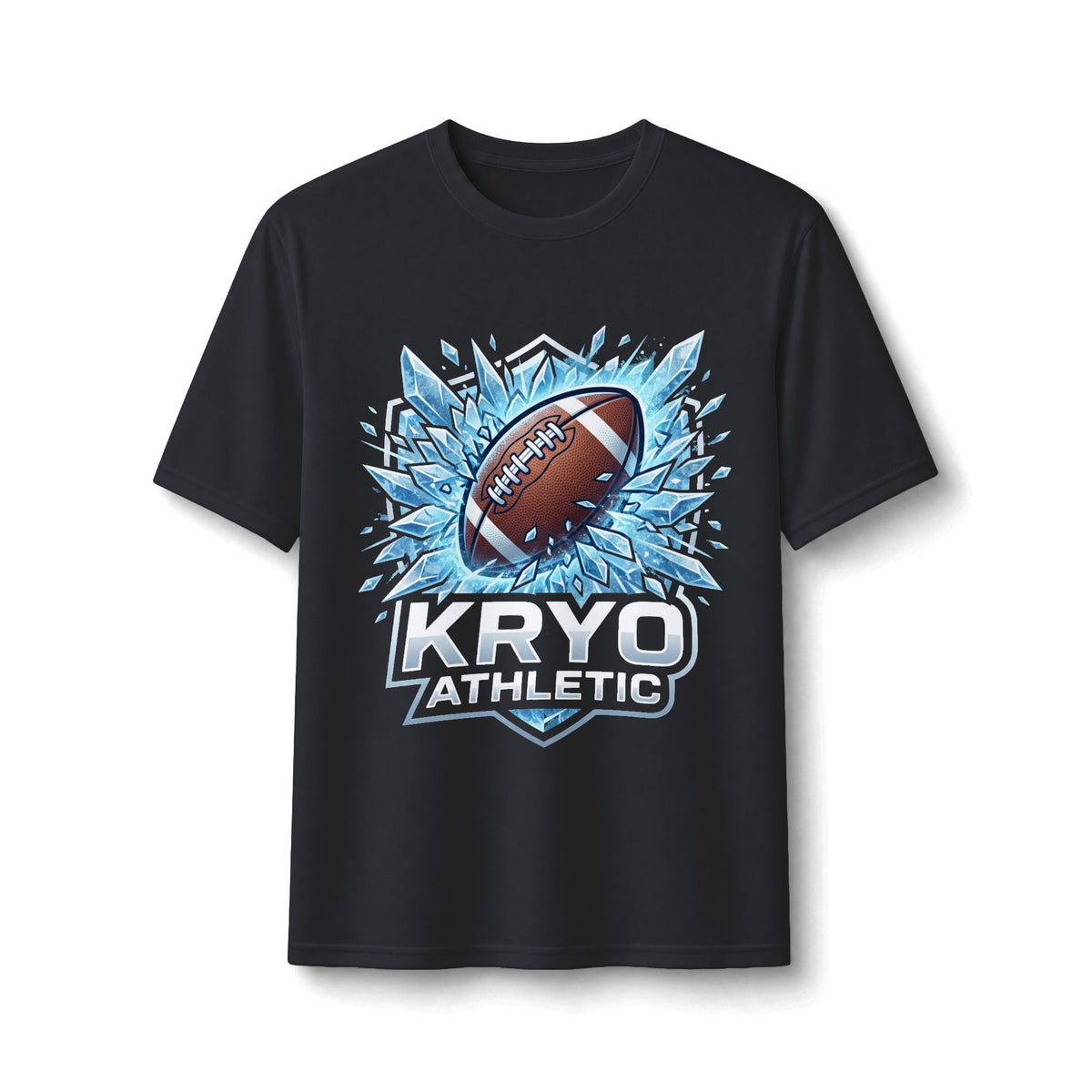 Football Burst Performance Tee — Kryo Athletic Graphic Shirt