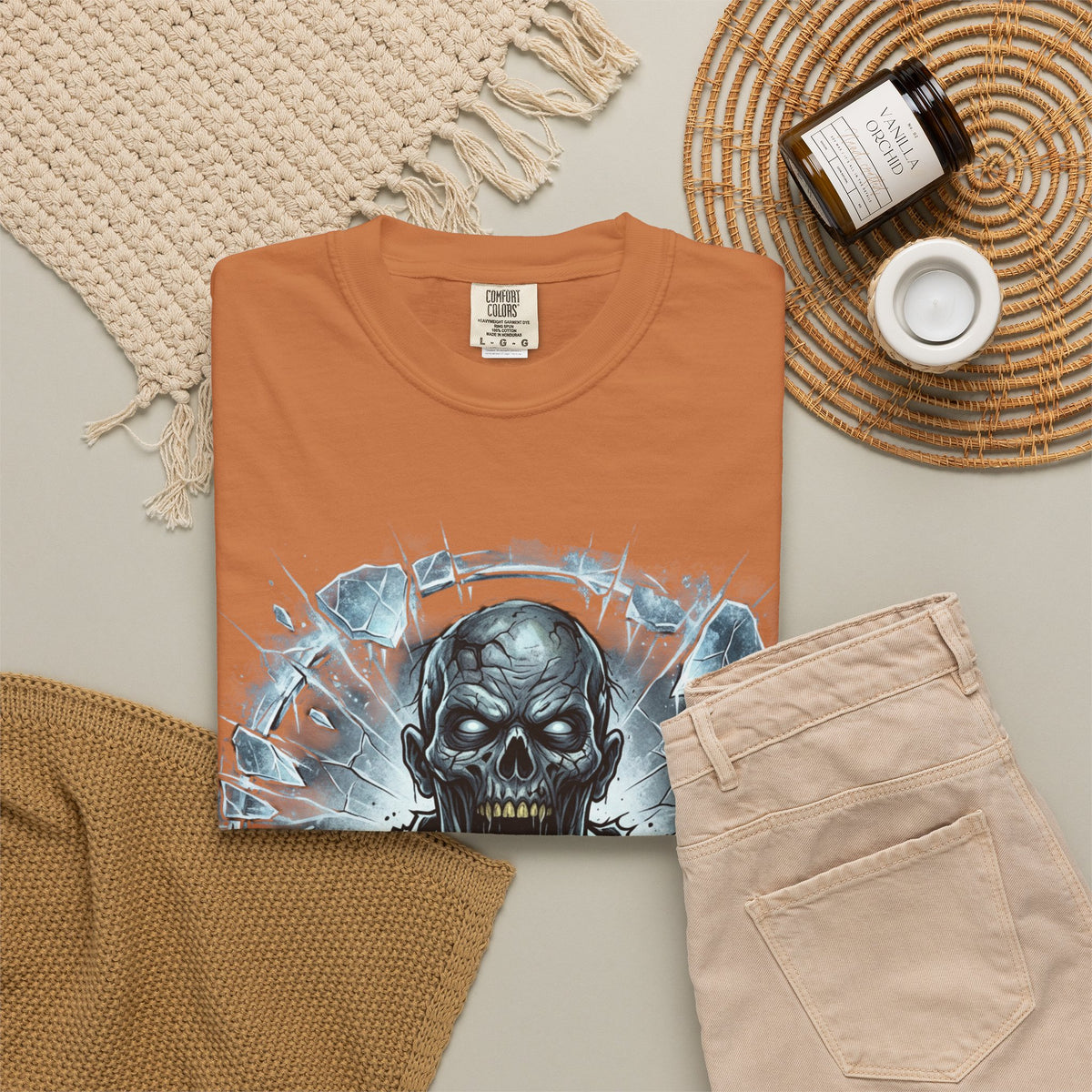KRYO Skull Graphic T-Shirt — Horror Zombie Illustration Tee