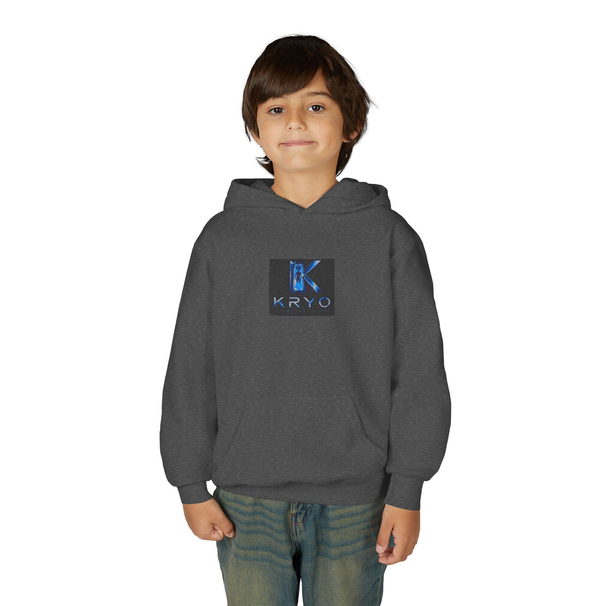 Youth Hoodie with KRYO Blue Logo — Cool Gamer Streetwear