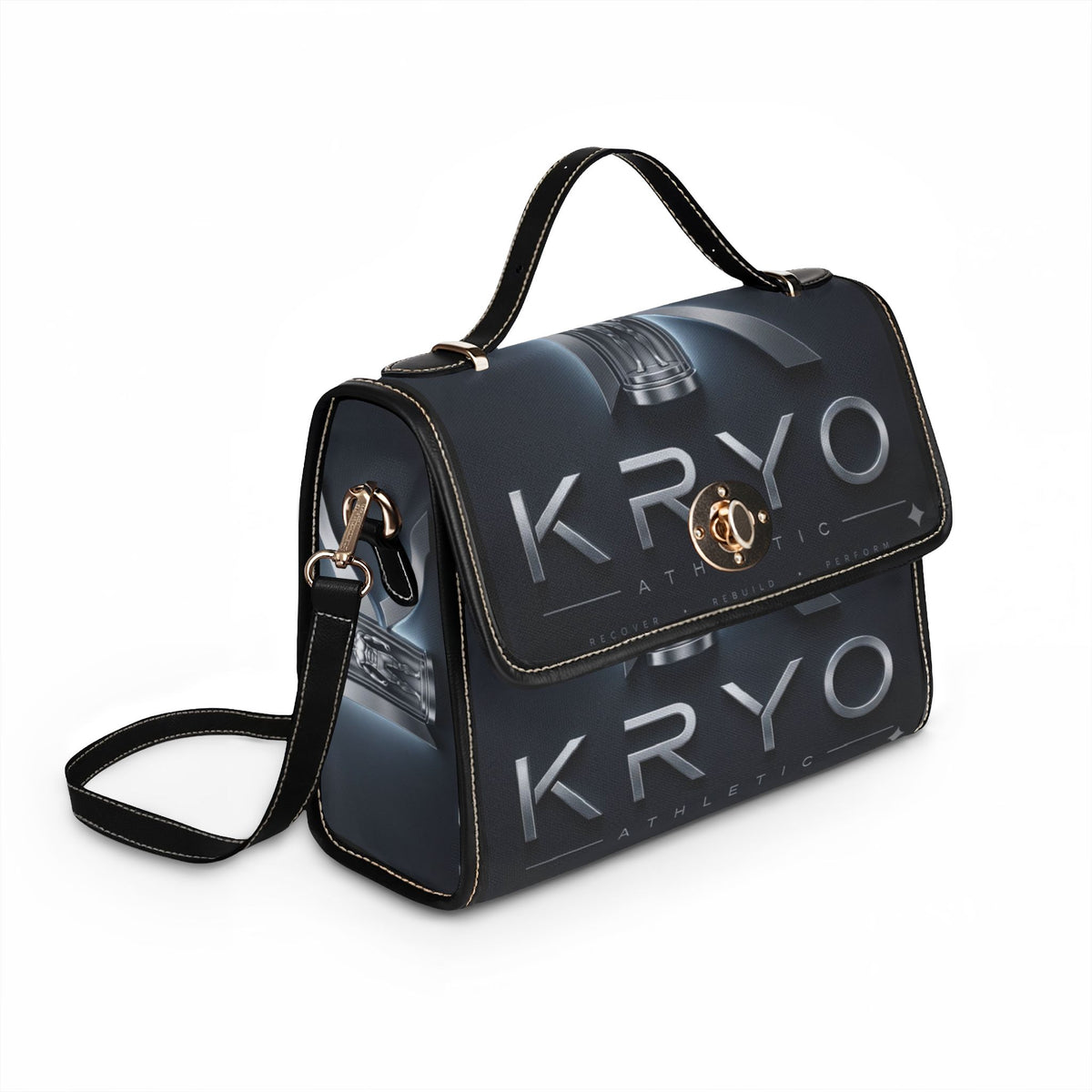 Kryo Athletic Logo Canvas Satchel — Waterproof Branded Shoulder Bag