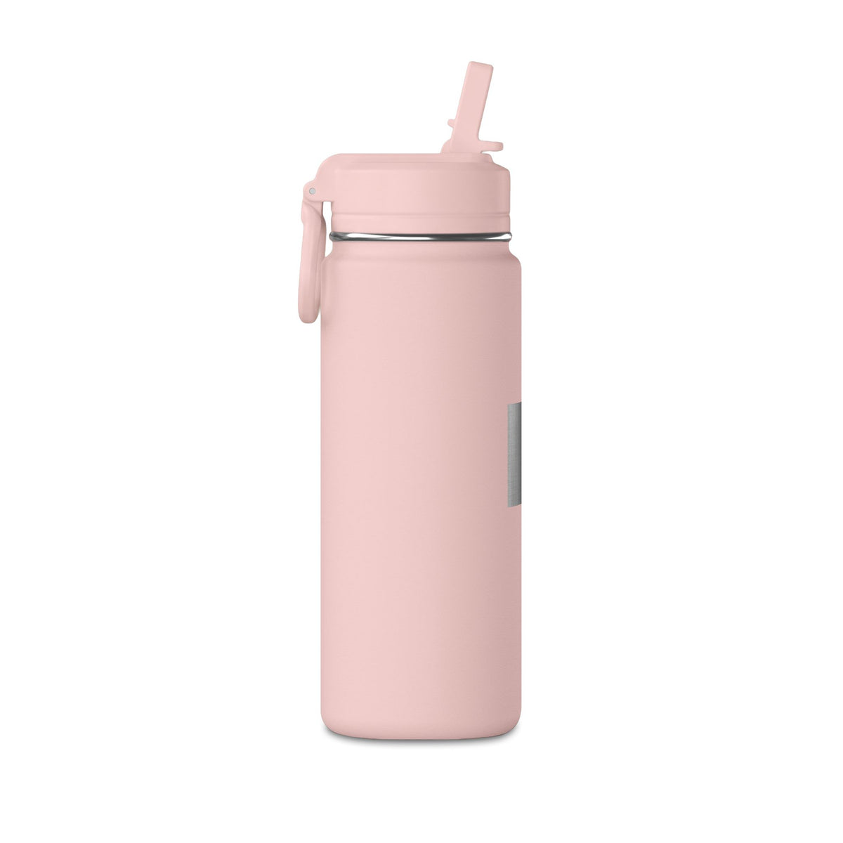Kryo 20oz Mini Water Bottle — Minimal Metallic Square Stainless Straw Bottle
