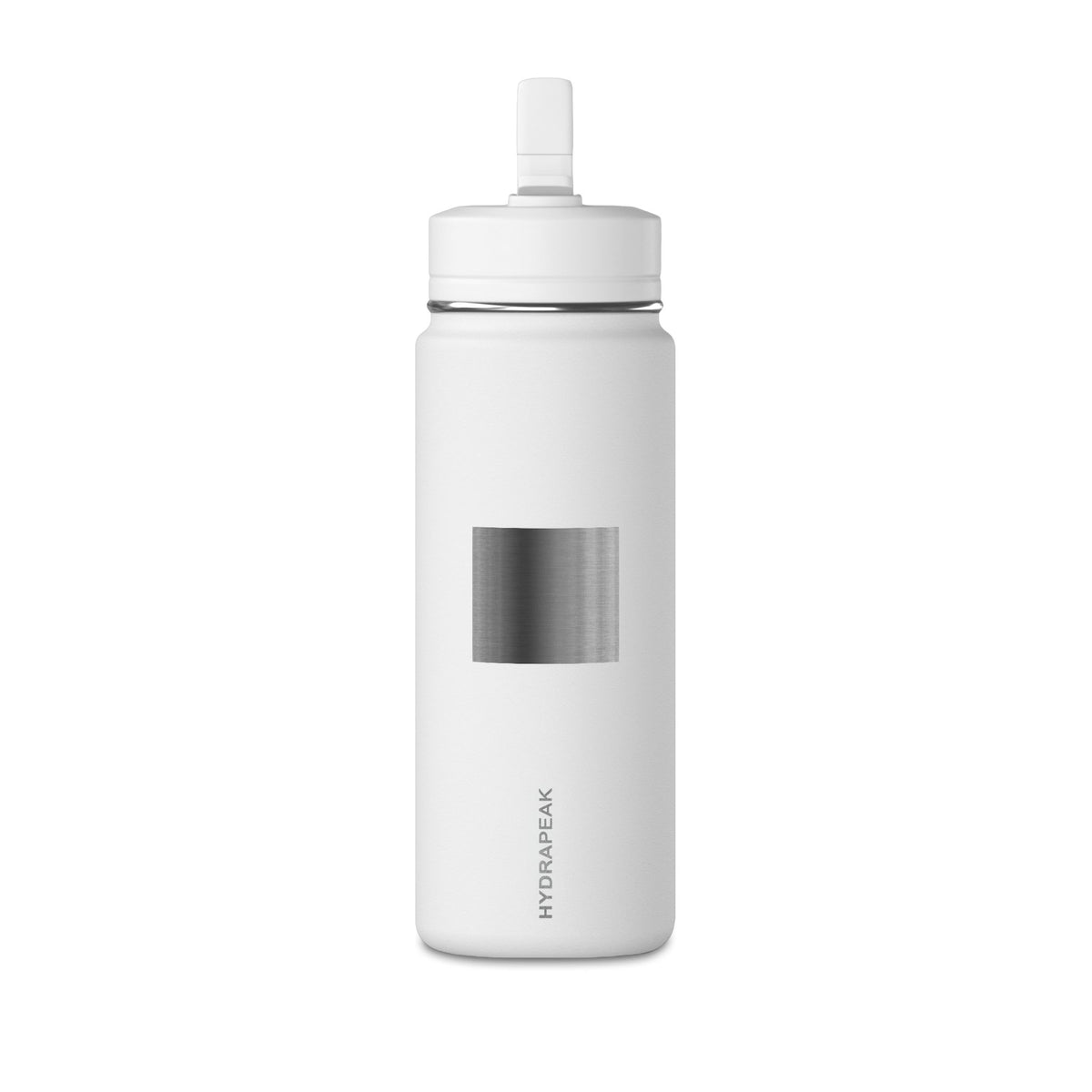 Kryo 20oz Mini Water Bottle — Minimal Metallic Square Stainless Straw Bottle