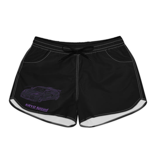 KRYO Classic Corvette Women's Casual Shorts — Vintage Car Graphic AOP