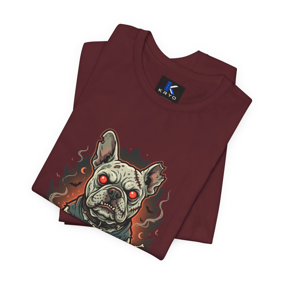 KRYO Halloween Zombie Dog T-Shirt — Creepy French Bulldog Graphic Tee