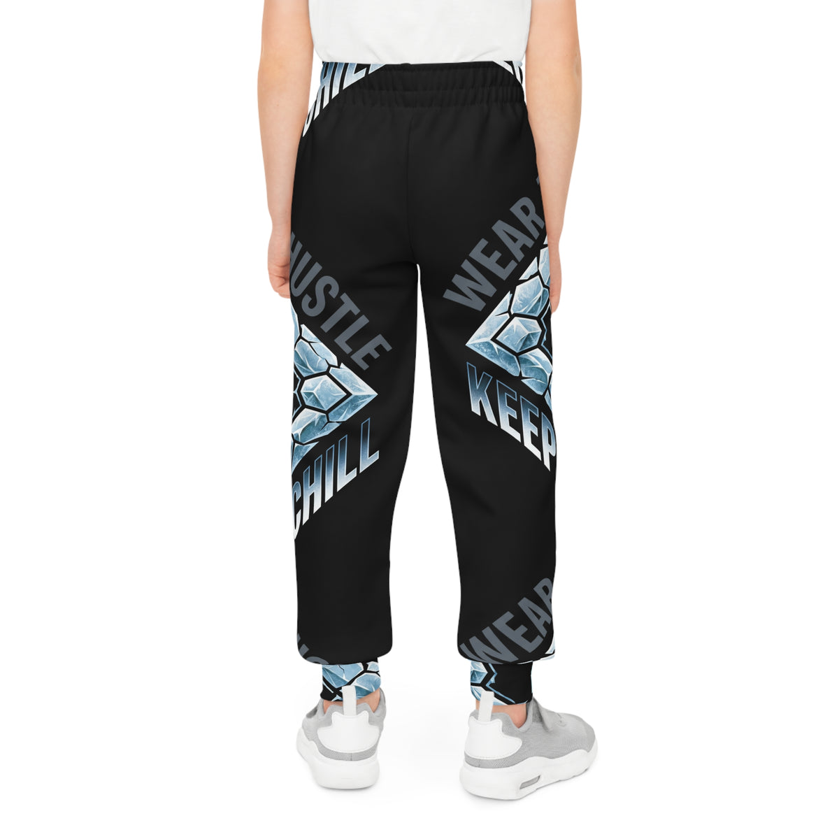 Youth Joggers — Kryo Baseball "Keep Chill, Hustle" Ice Diamond All-Over Print