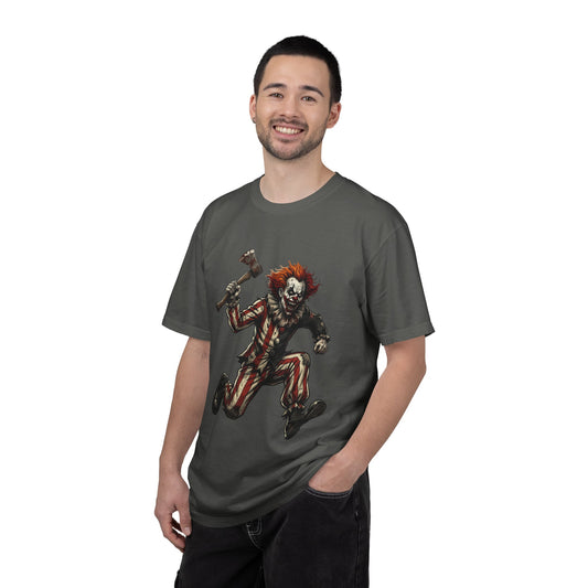 Creepy Clown Axe T-Shirt — 'KRYO' Dripping Back Graphic, Horror Halloween Tee
