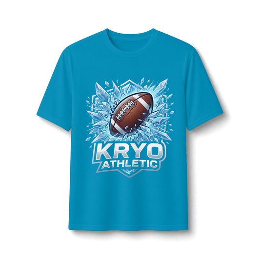 Football Burst Performance Tee — Kryo Athletic Graphic Shirt