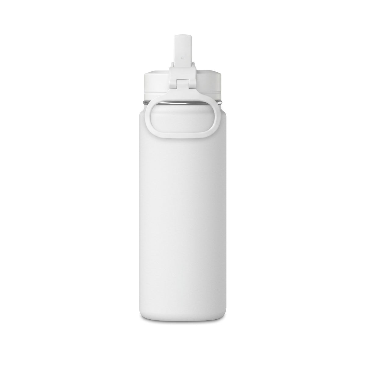 Kryo 20oz Mini Water Bottle — Minimal Metallic Square Stainless Straw Bottle