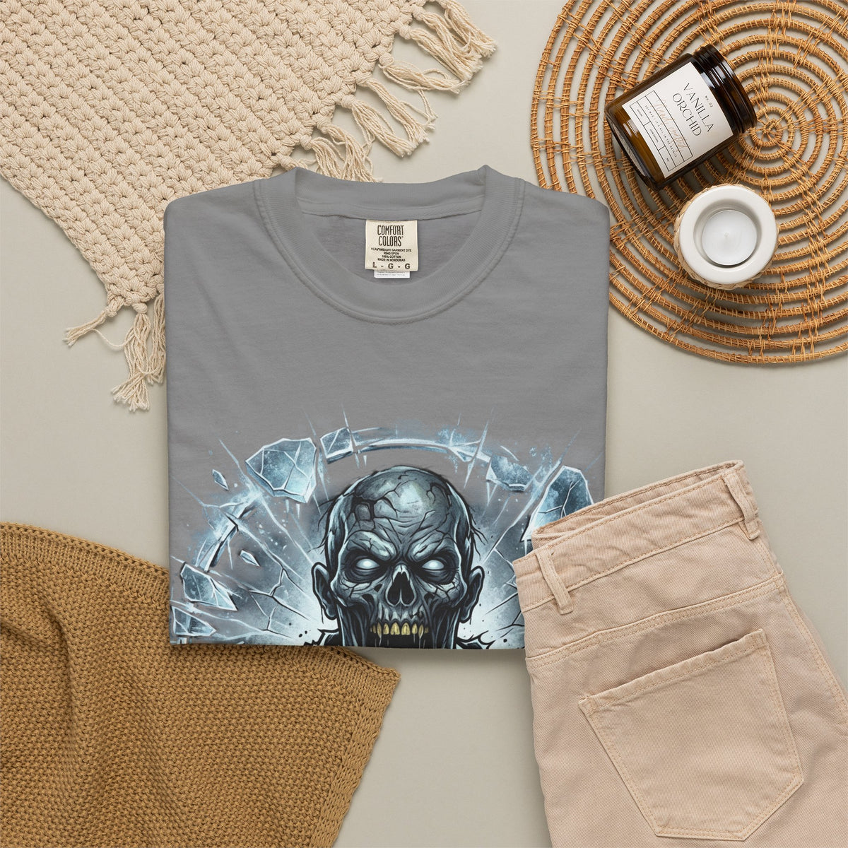 KRYO Skull Graphic T-Shirt — Horror Zombie Illustration Tee