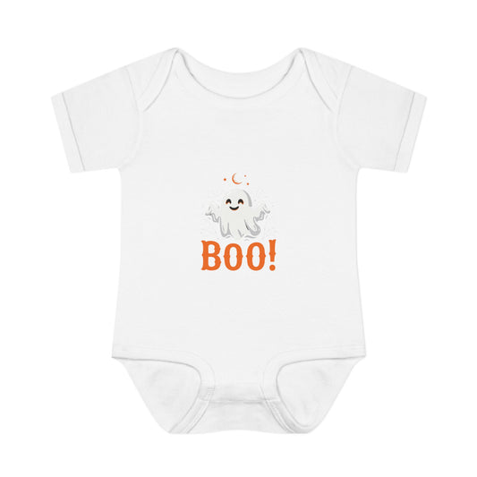 Baby Bodysuit - Kryo Cute Ghost "Boo!" Halloween Infant Onesie