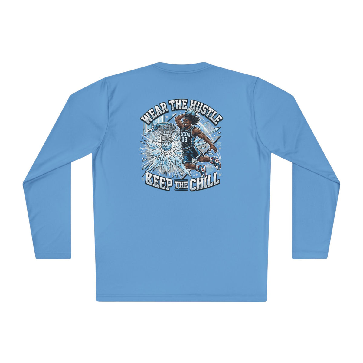 Kryo Long Sleeve Tee — 'Fear the Hustle, Keep the Chill' Graphic Basketball Design