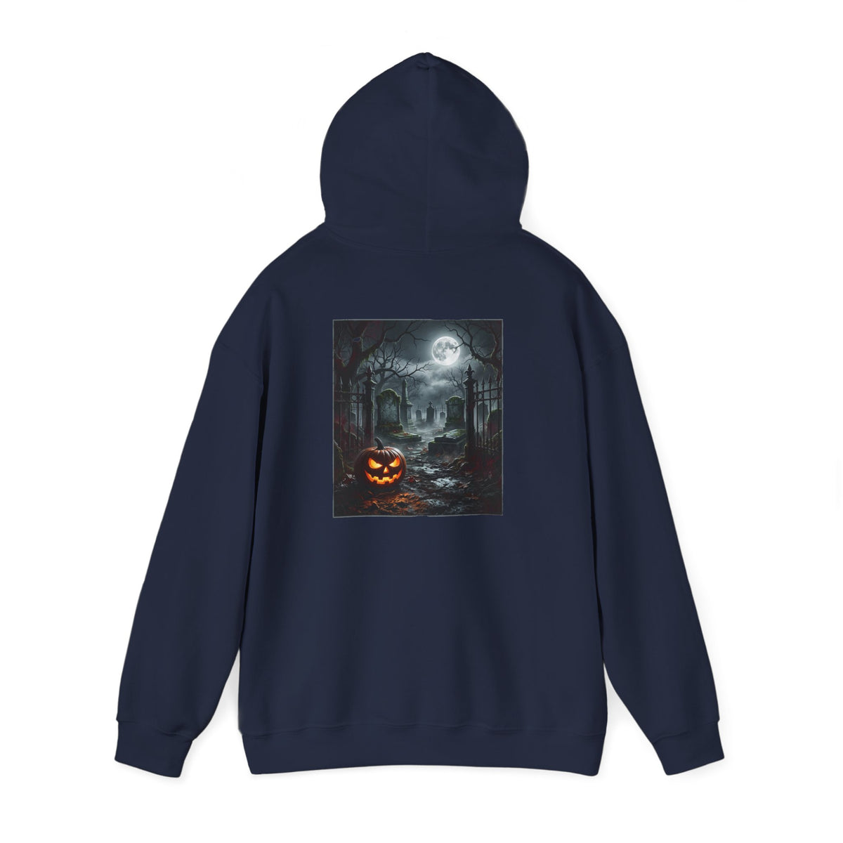 Hoodie — Halloween Haunted House Pumpkin Graphic