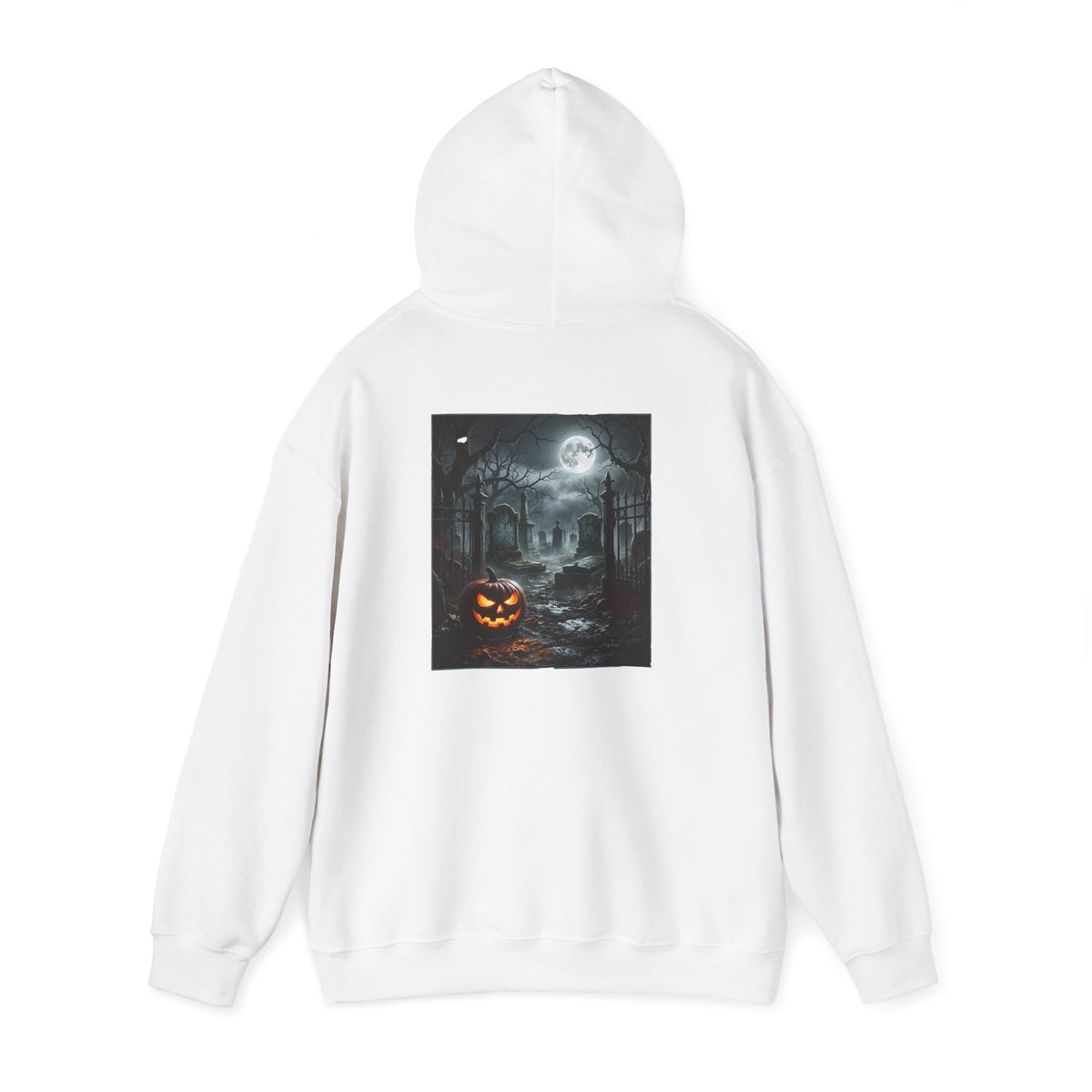 Hoodie — Halloween Haunted House Pumpkin Graphic