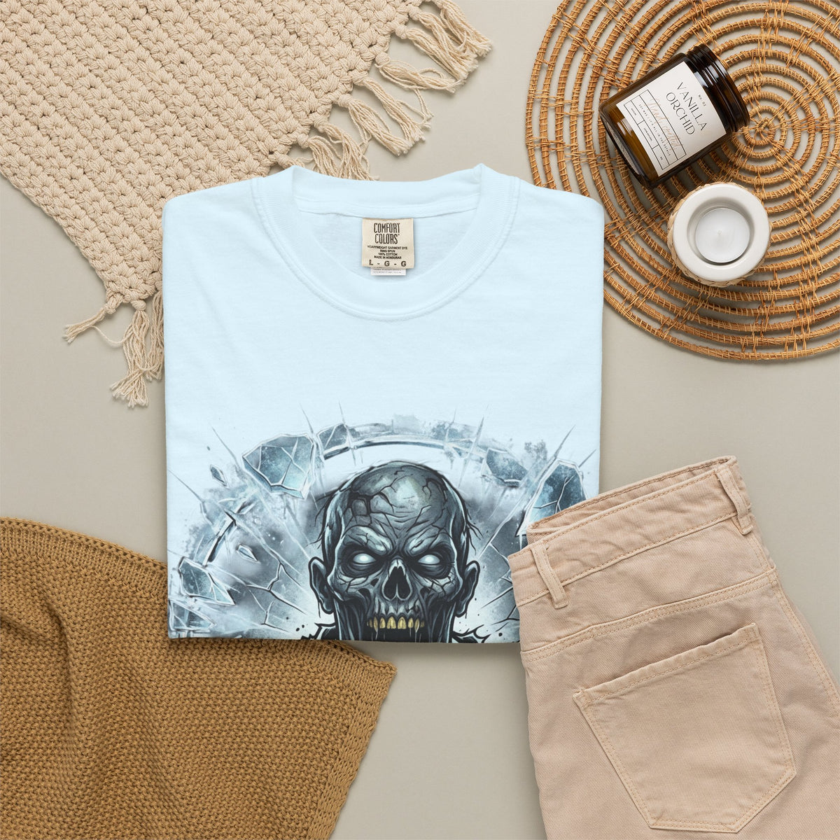KRYO Skull Graphic T-Shirt — Horror Zombie Illustration Tee