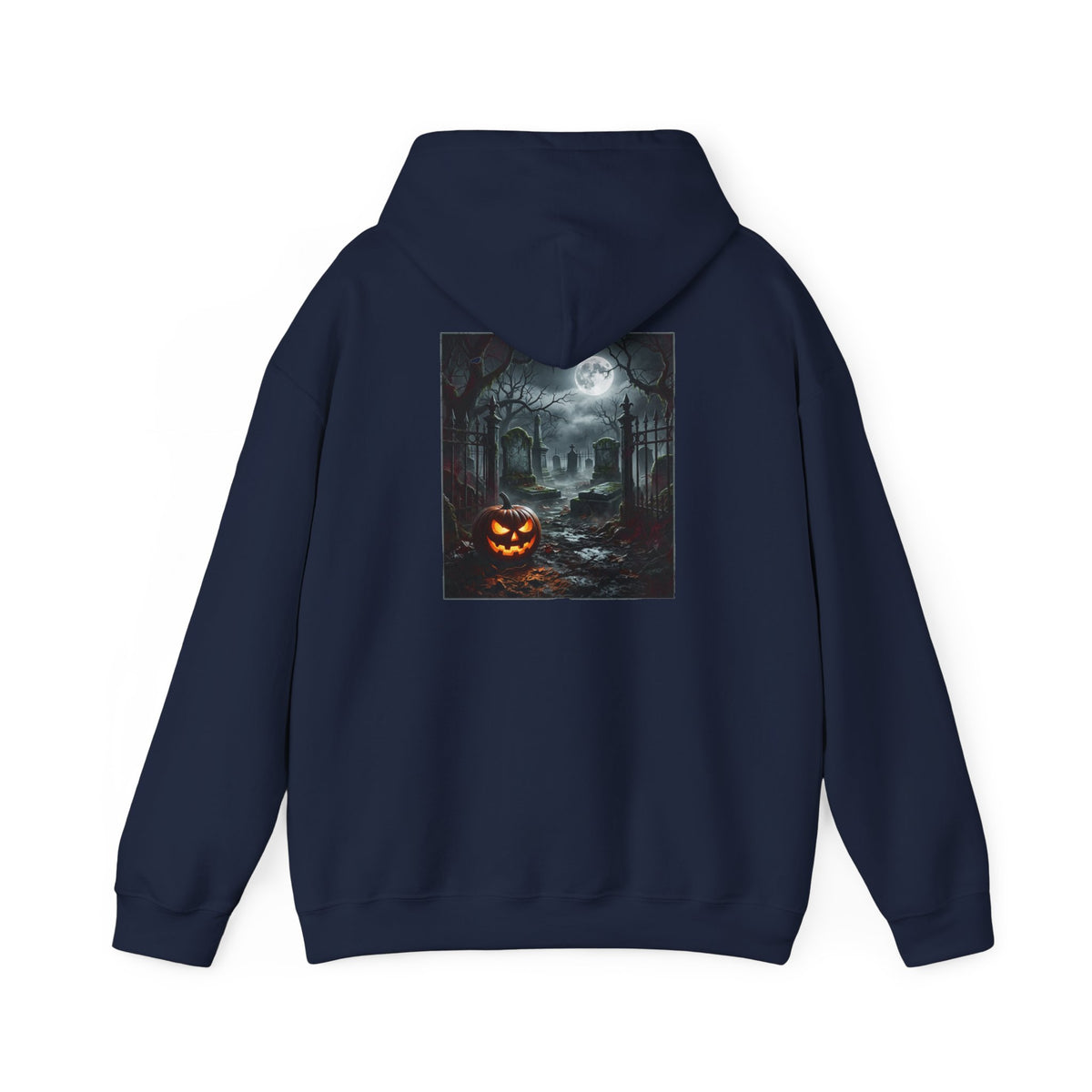 Hoodie — Halloween Haunted House Pumpkin Graphic