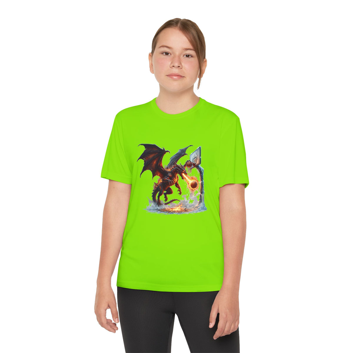 Dragon Basketball Youth Tee — Fiery Court Fantasy Shirt