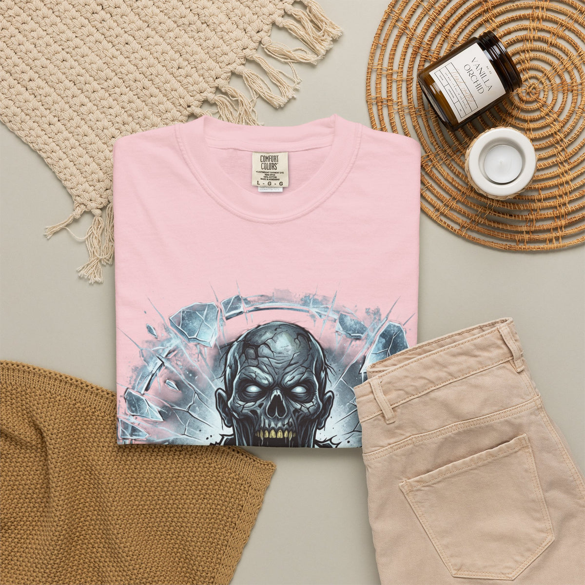 KRYO Skull Graphic T-Shirt — Horror Zombie Illustration Tee