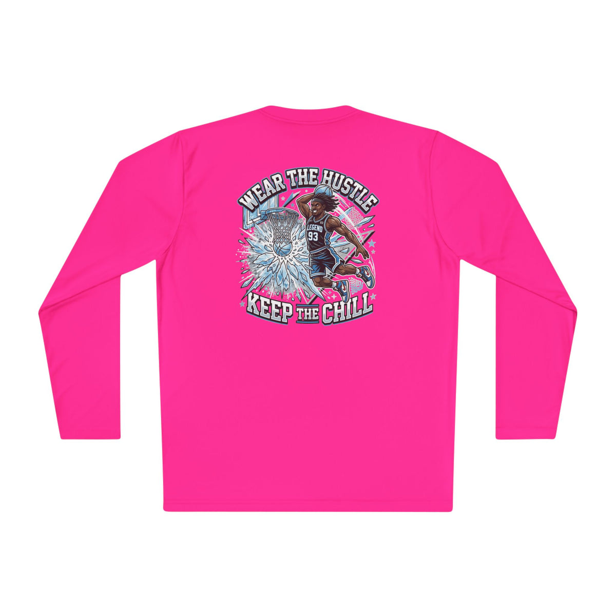 Kryo Long Sleeve Tee — 'Fear the Hustle, Keep the Chill' Graphic Basketball Design