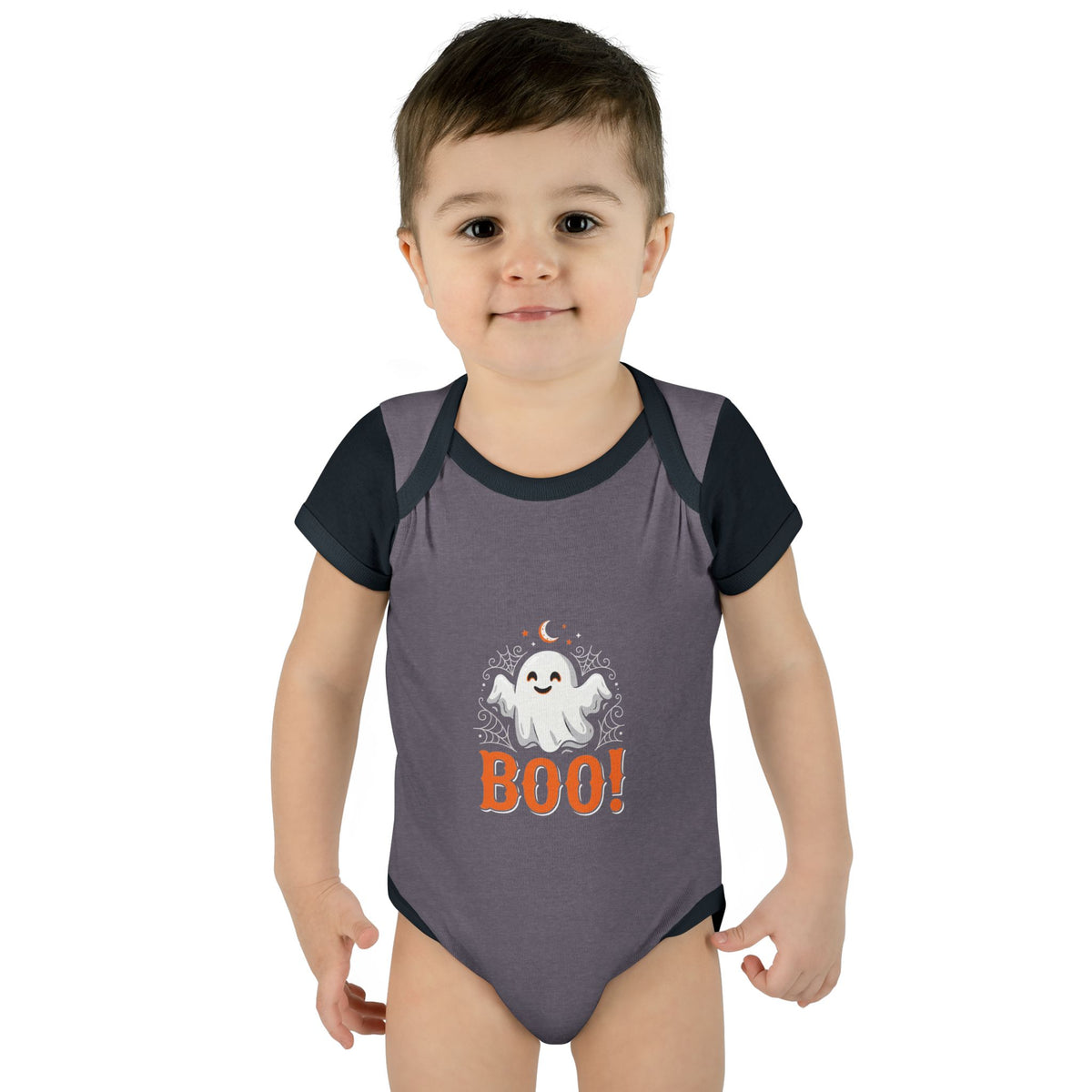 Baby Bodysuit - Kryo Cute Ghost "Boo!" Halloween Infant Onesie