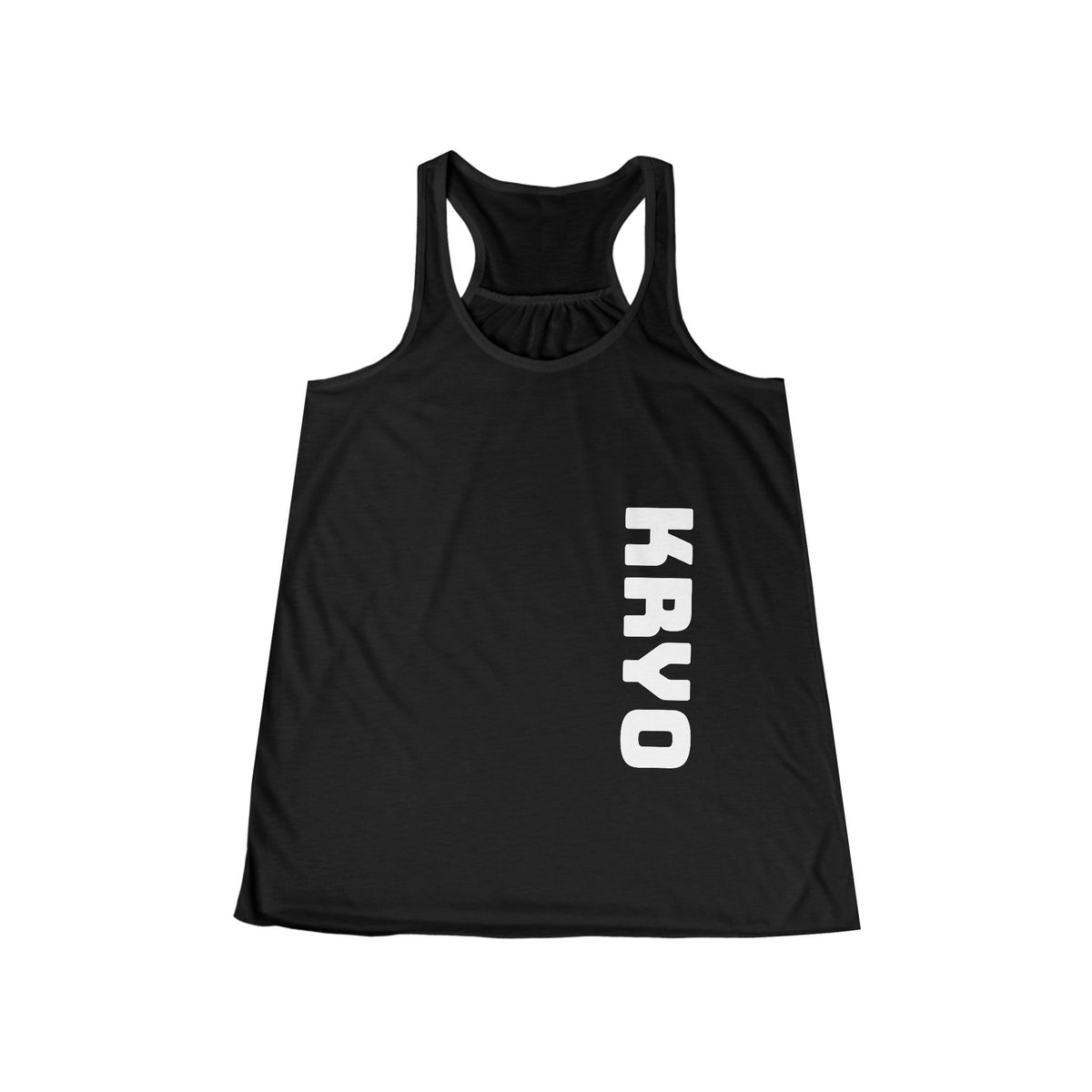 KRYO Workout Gear Vertical Logo Racerback Tank Top — Women's Flowy Workout & Casual Tank