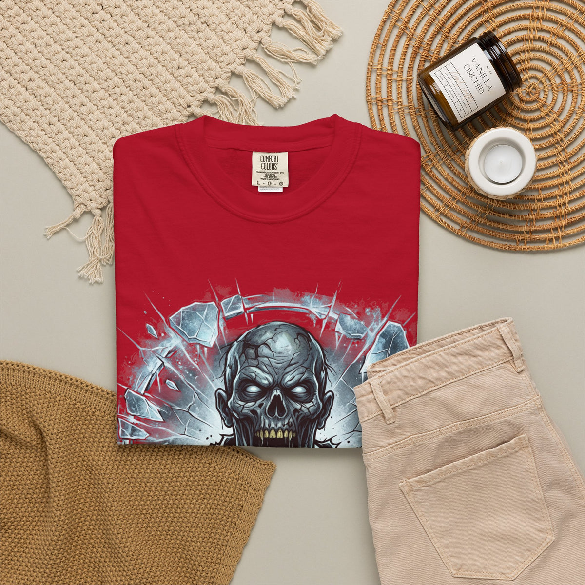 KRYO Skull Graphic T-Shirt — Horror Zombie Illustration Tee