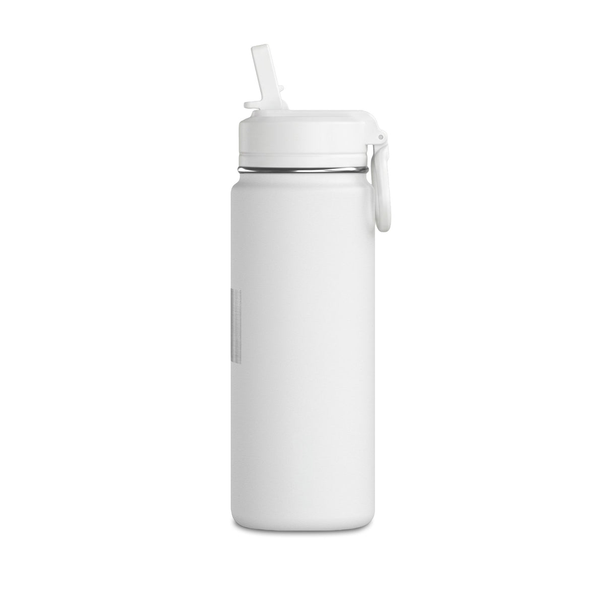 Kryo 20oz Mini Water Bottle — Minimal Metallic Square Stainless Straw Bottle